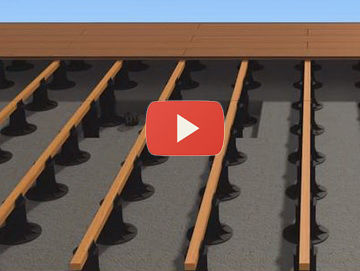 Видео по монтажу террасы на опоры для лаг