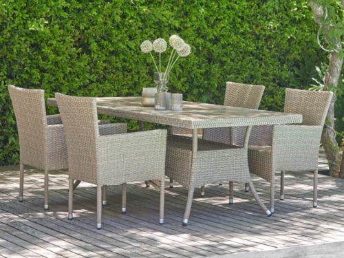 Комплект плетеной мебели AM-196/T196 Beige 4Pcs (4+1)