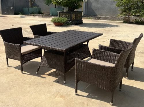 Комплект мебели из иск. ротанга AM-196B/T196 Brown 4Pcs (4+1)