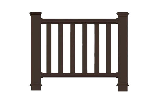Ограждение ДПК holzhof woodstyle секция 1 м.п., с тиснением 3D,