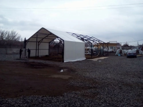 Тентовый ангар для склада, спорта, техники, производства, от 50 до 1500 м2